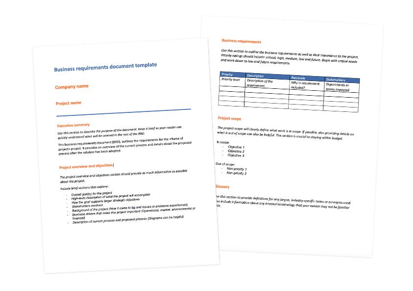 Business requirements document template