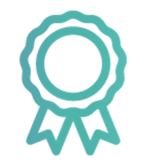 Teal Badge Icon For Procurement Skills Certification | RFP360